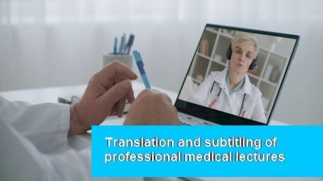 Medical lecture video subtitling